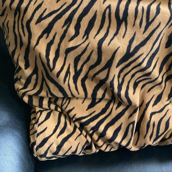 Large Tan & Black Animal Print Soft & Fluffy Floor Pillow - Picture 6 of 11